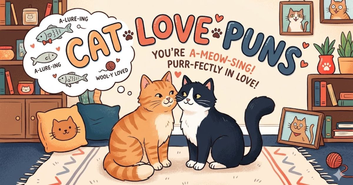 cat love puns