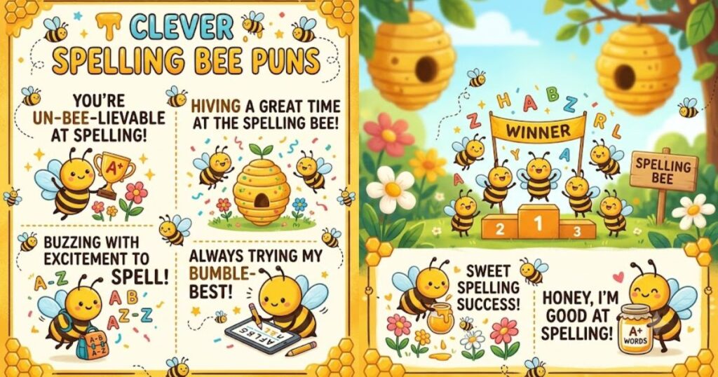 Clever Spelling Bee Puns for Social Media & Texts