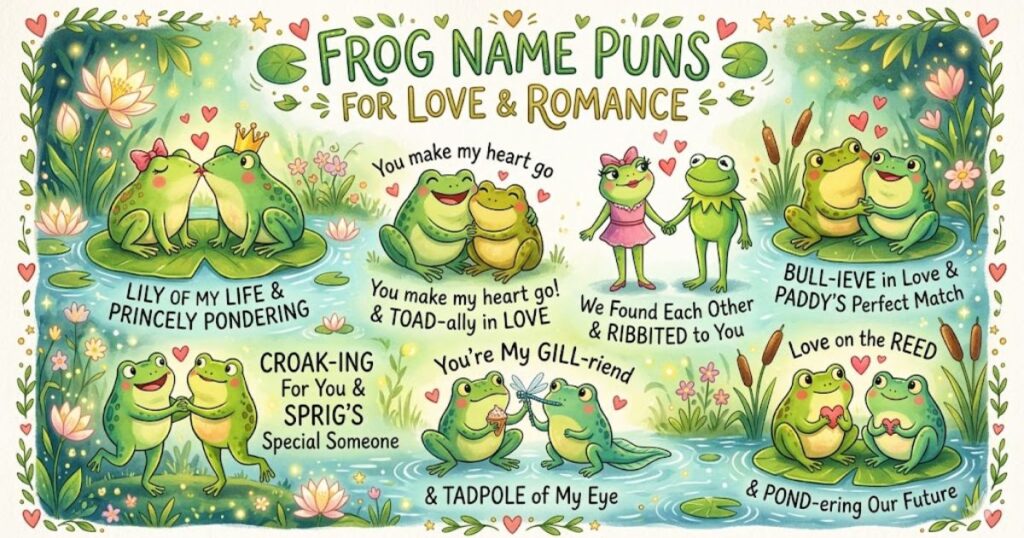 Frog Name Puns for Love & Romance