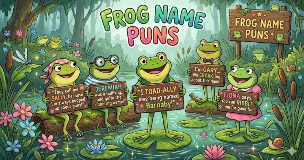 Frog Name Puns One-Liners