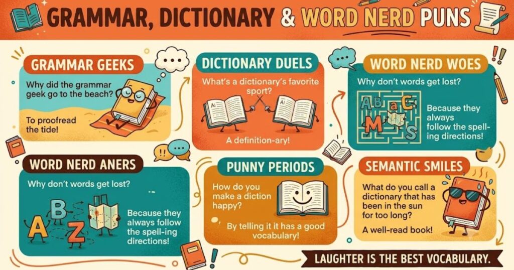 Grammar, Dictionary & Word Nerd Puns