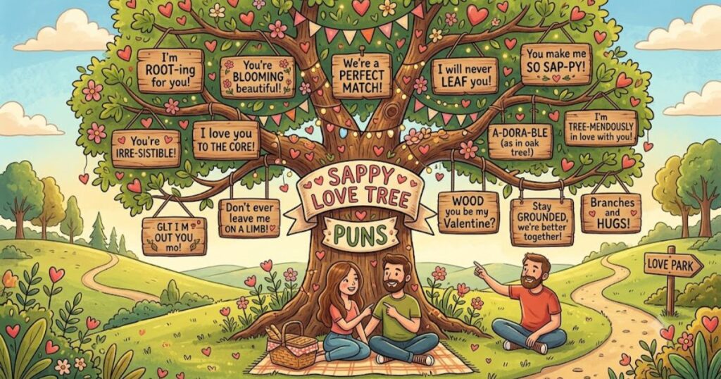 Sappy Love Tree Puns
