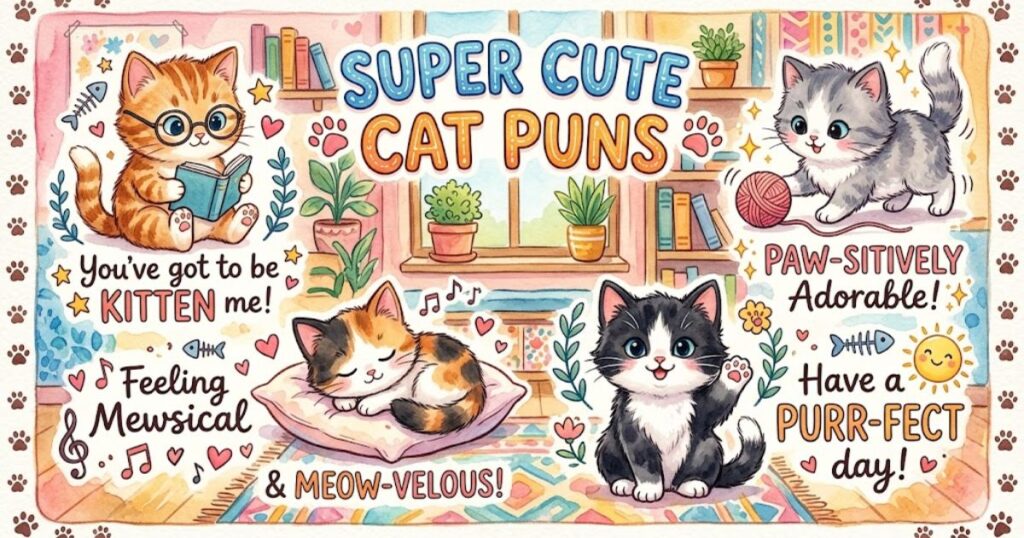 Super Cute Cat Puns