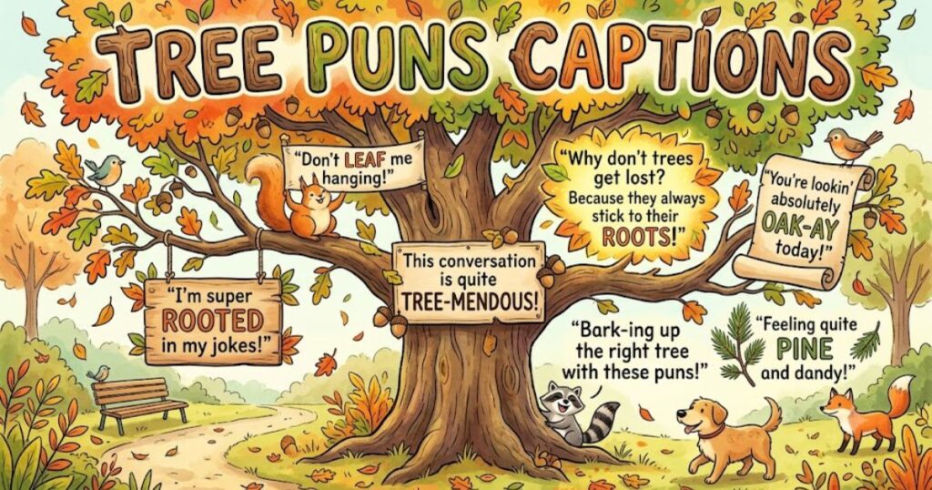 Tree puns captions