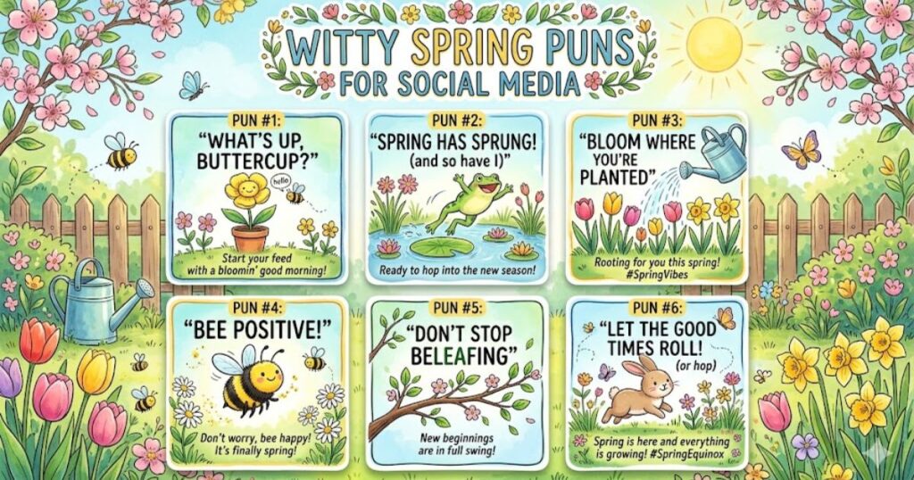 Witty Spring Puns for Social Media