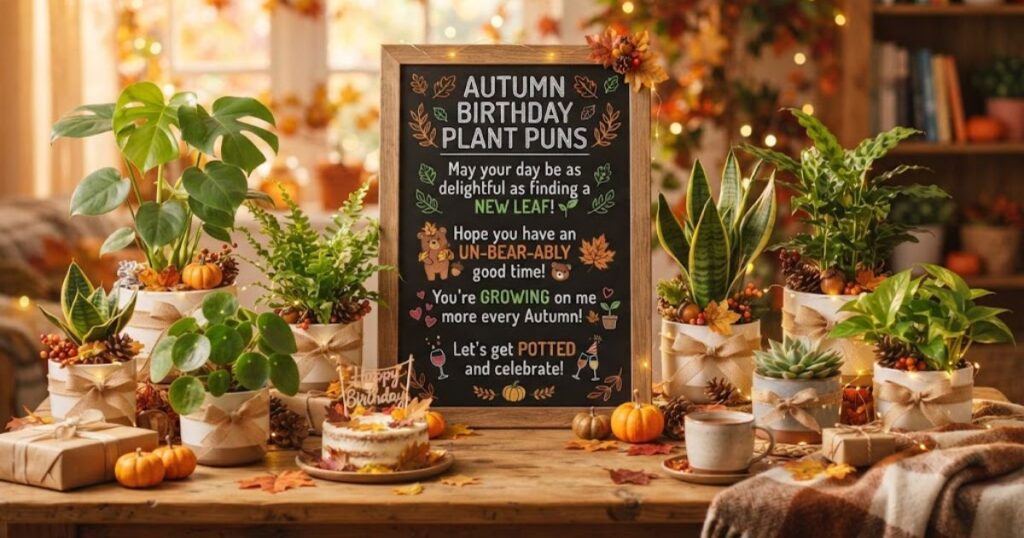 Autumn Birthday Plant Puns