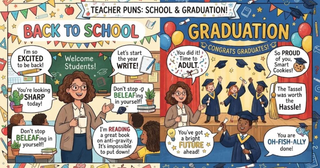 Back to School & Graduation Teacher Puns