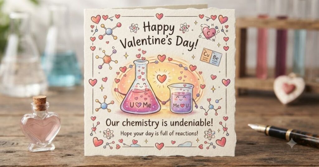 Chemistry Valentine's Card Message Puns