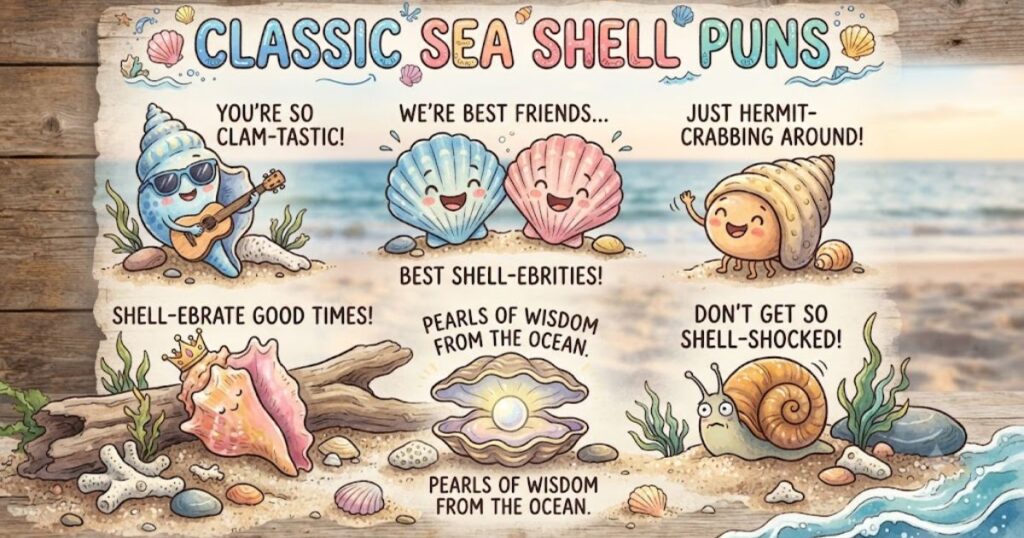 Classic Sea Shell Puns