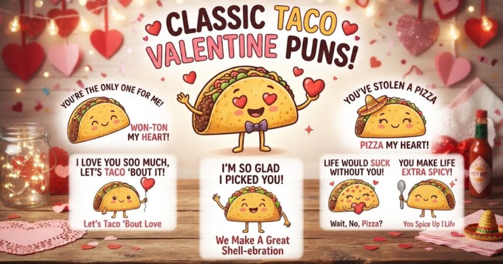 Classic Taco Valentine Puns