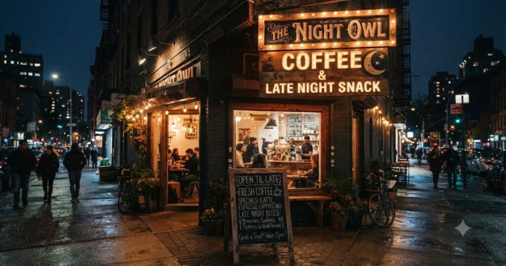 Coffee & Late Night Snack Signs