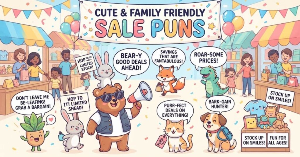 Cute and Family Friendly Sale Puns