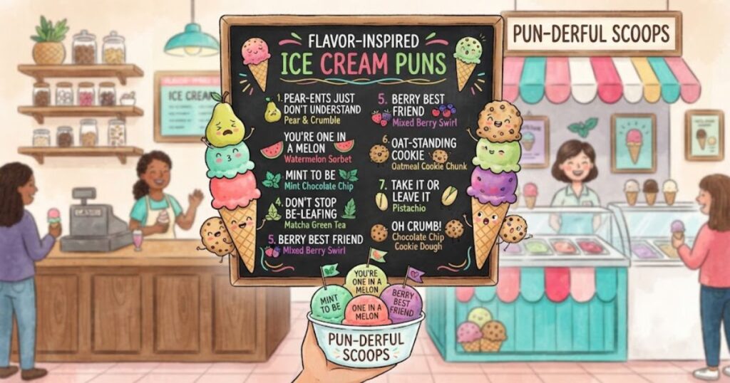 Flavor Inspired Ice Cream Puns