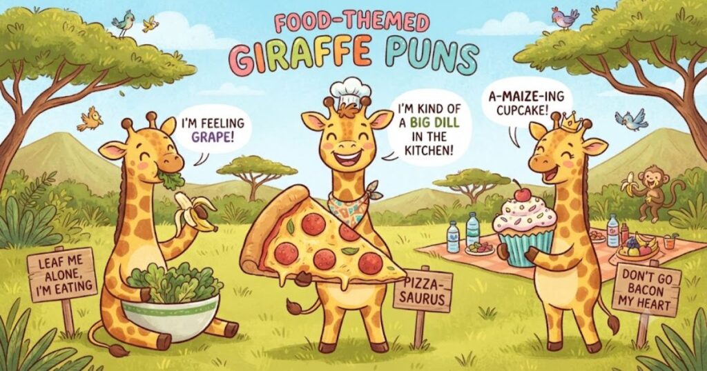Food-Themed Giraffe Puns