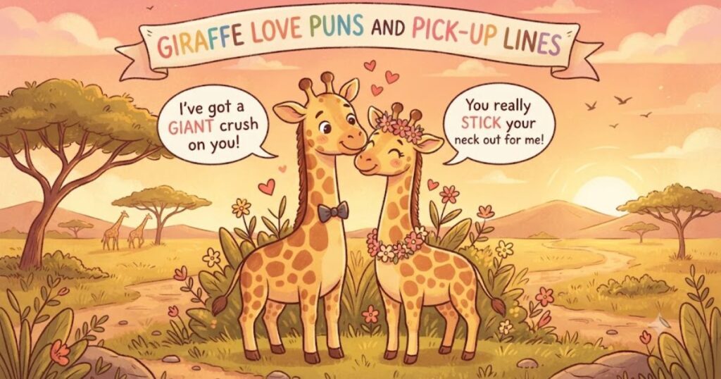 Giraffe Love Puns and Pick Up Lines