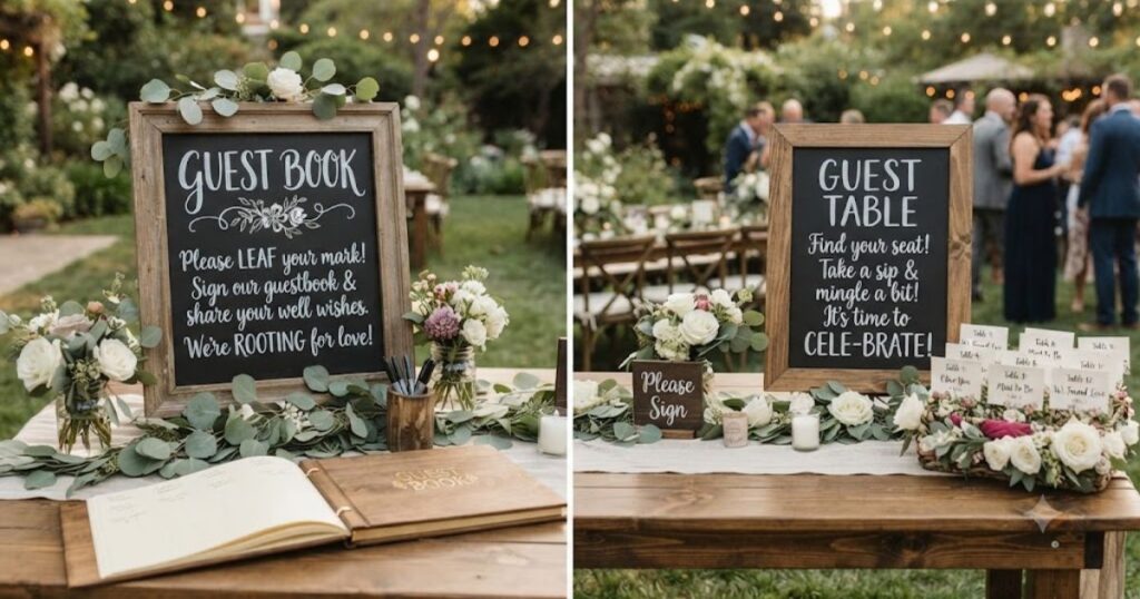 Guest Book & Guest Table Sign Puns