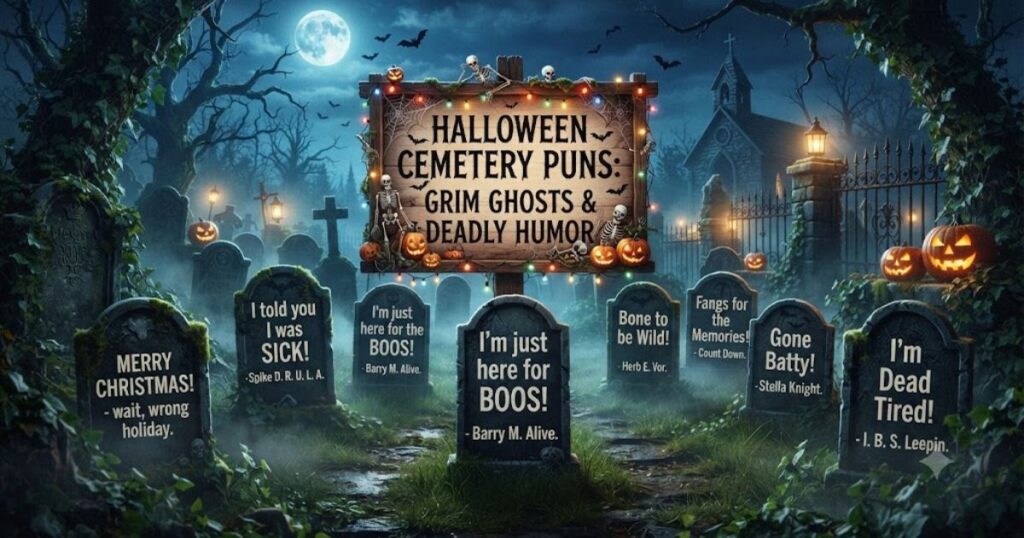 Halloween Cemetery Puns