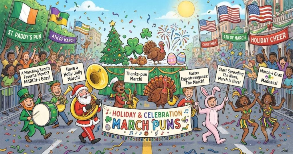 Holiday & Celebration March Puns