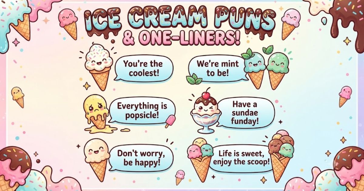 ice cream puns one liners