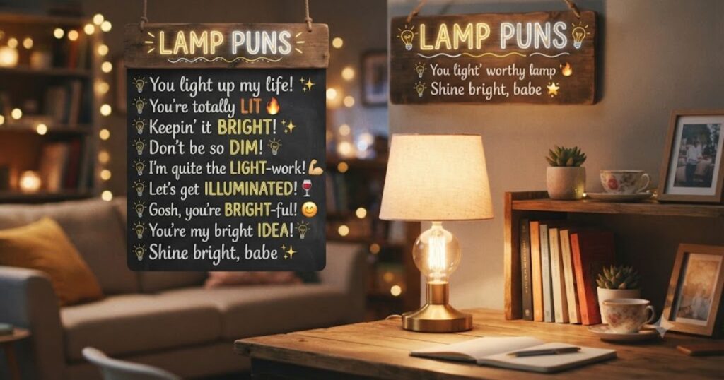 Lamp Puns for Instagram Captions