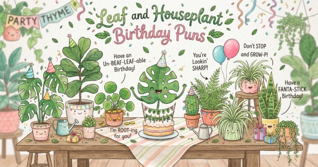 Leaf and Houseplant Birthday Puns