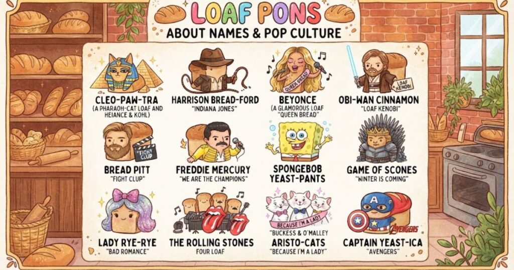 Loaf Puns About Names and Pop Culture