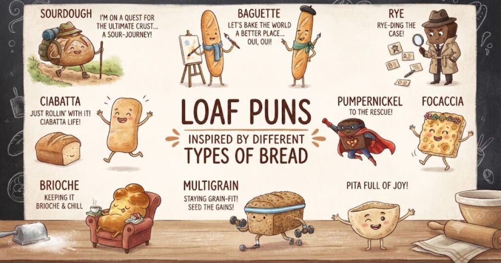 Loaf Puns Inspired by Different Types of Bread