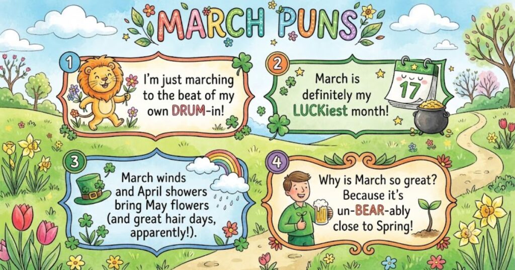 March Puns One-Liners