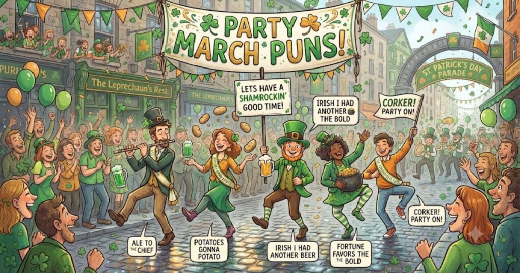 Party March Puns