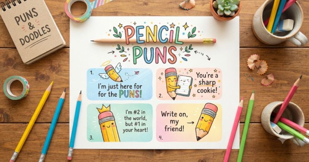 Pencil Puns for Instagram and Social Media