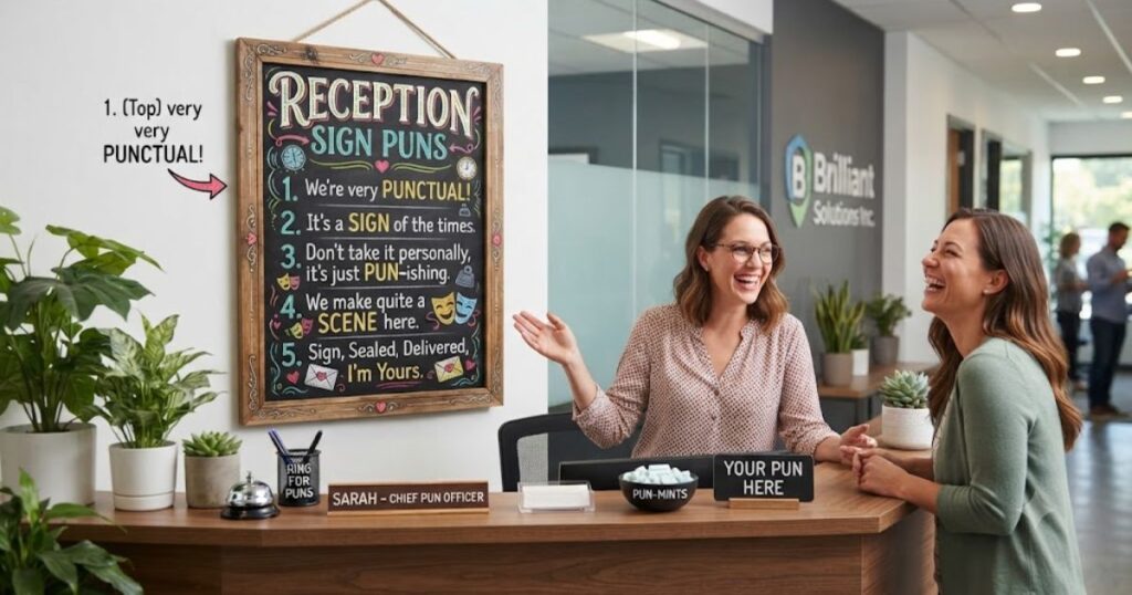Reception Sign Puns