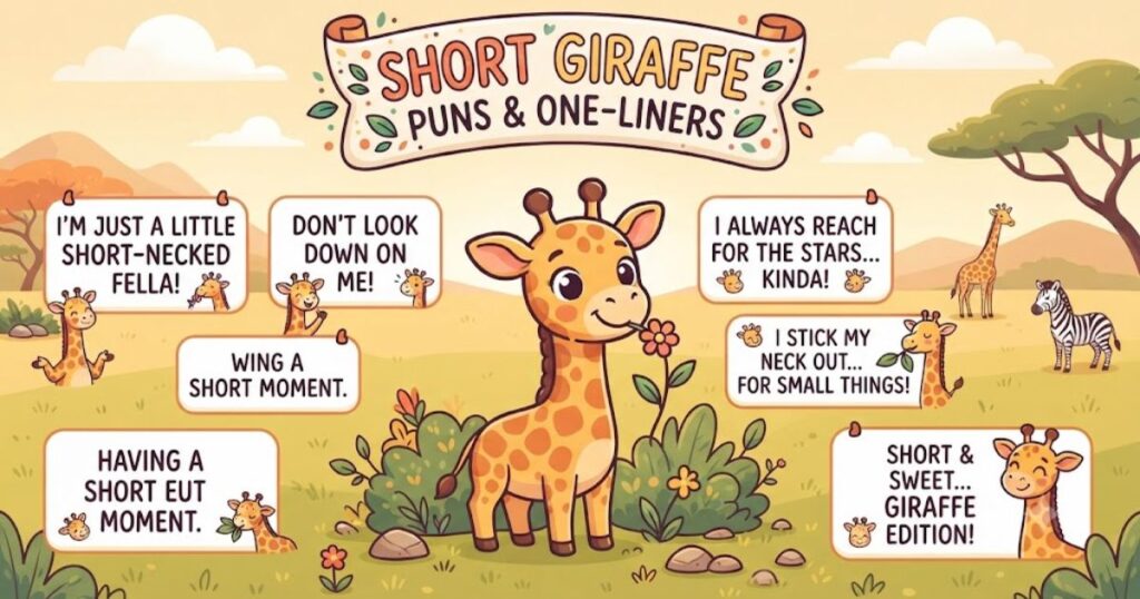 Short Giraffe Puns and One Liners