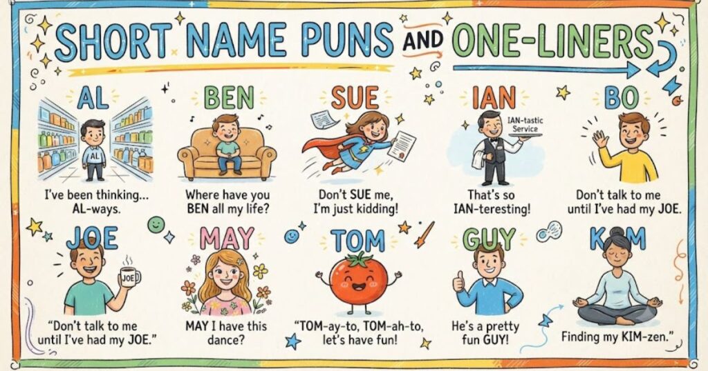 Short Name Puns and One Liners