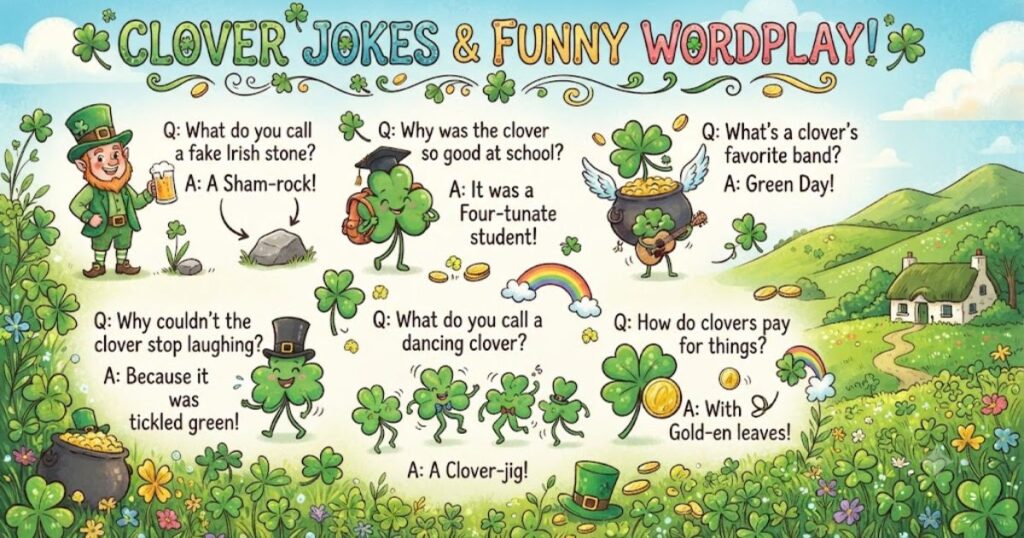 Clover Jokes and Funny Wordplay