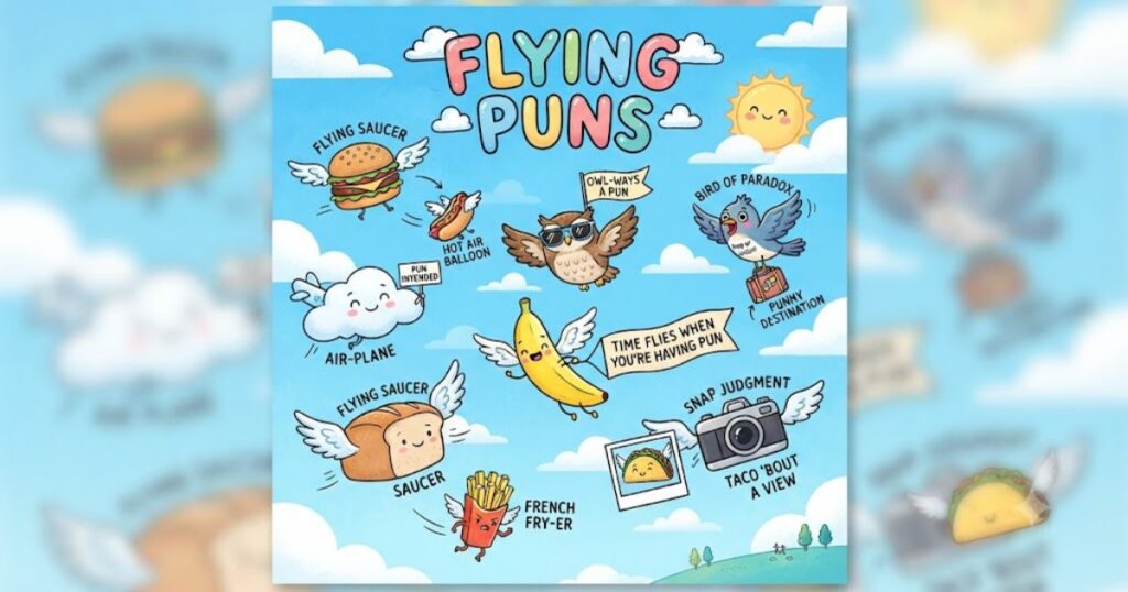 Flying Puns for Instagram & Social Media