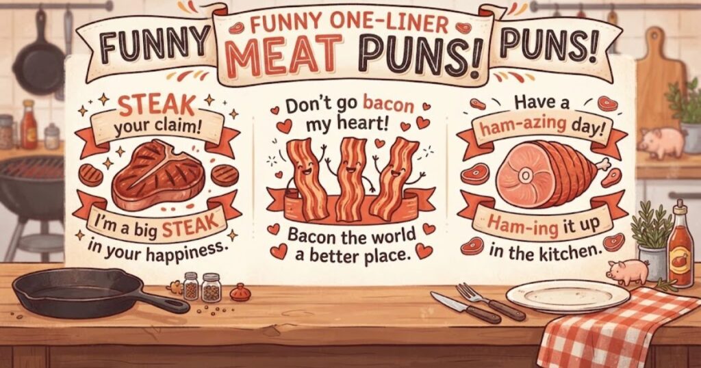 Funny One Liner Steak, Bacon & Ham Puns