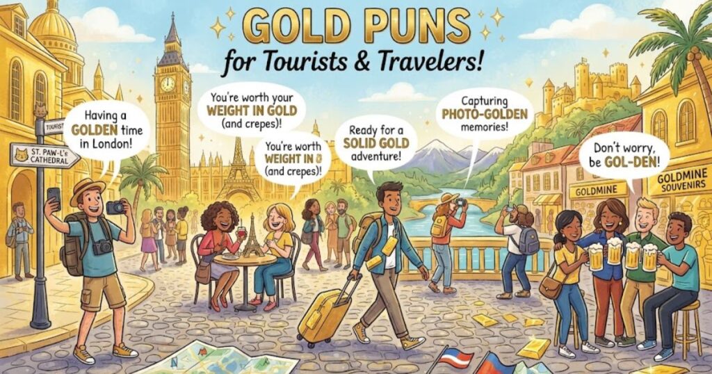 Gold Puns for Tourists and Travelers
