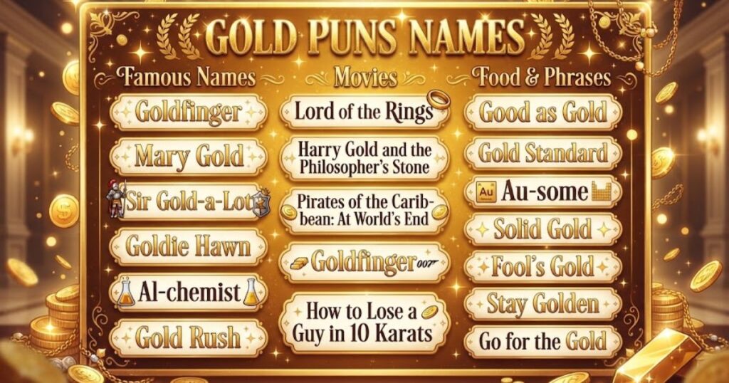 Gold Puns Names