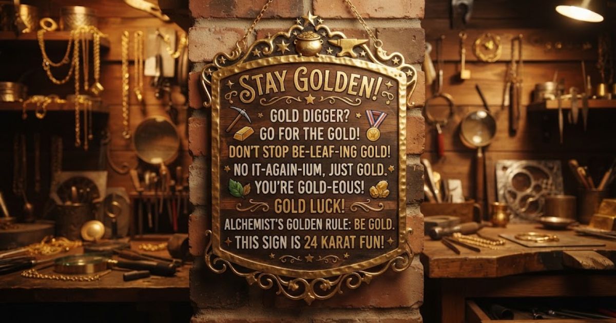 gold puns