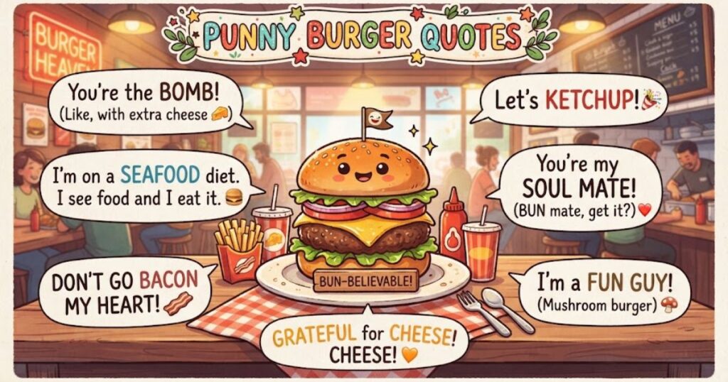 Punny Burger Quotes That’ll Crack You Up