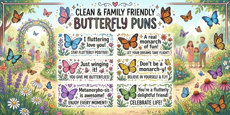 Clean & Family Friendly Butterfly Puns