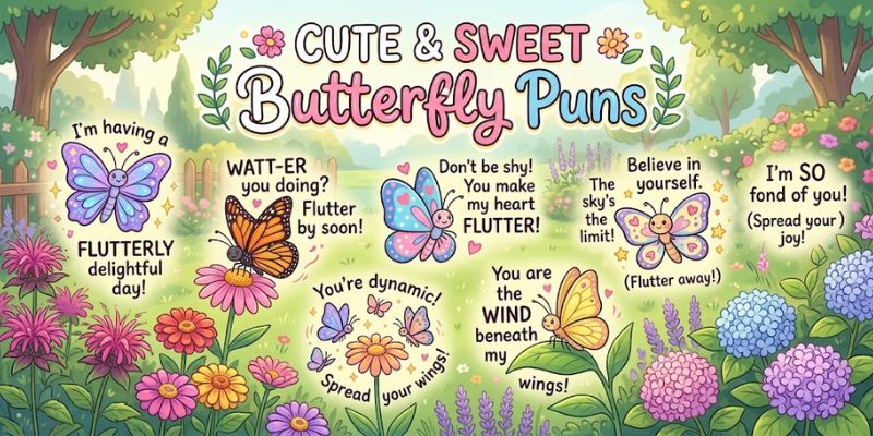Cute & Sweet Butterfly Puns