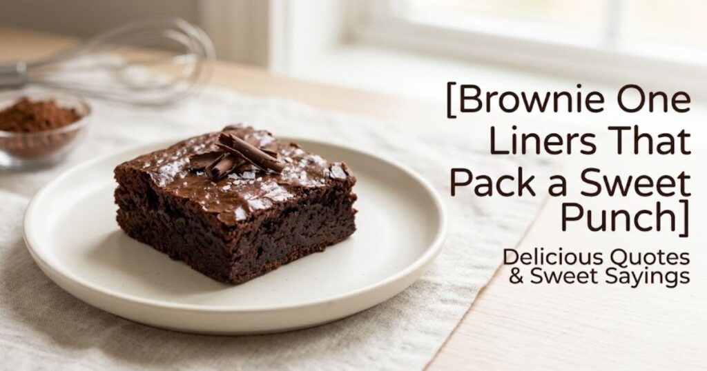 Brownie One Liners That Pack a Sweet Punch