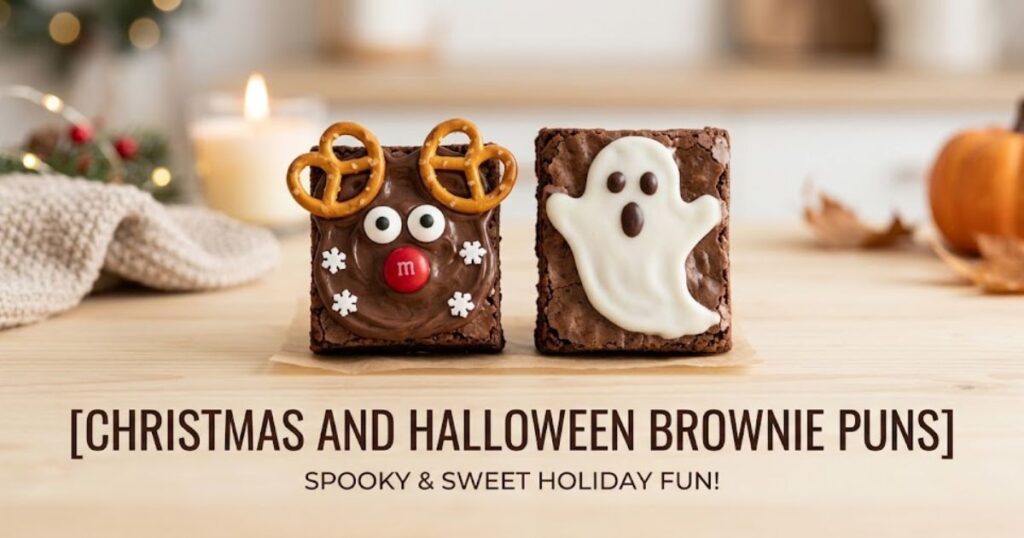 Christmas and Halloween Brownie Puns