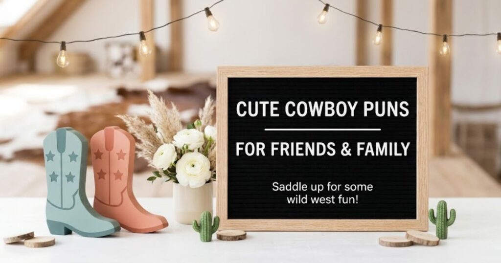 Cute Cowboy Puns for Friends and Family