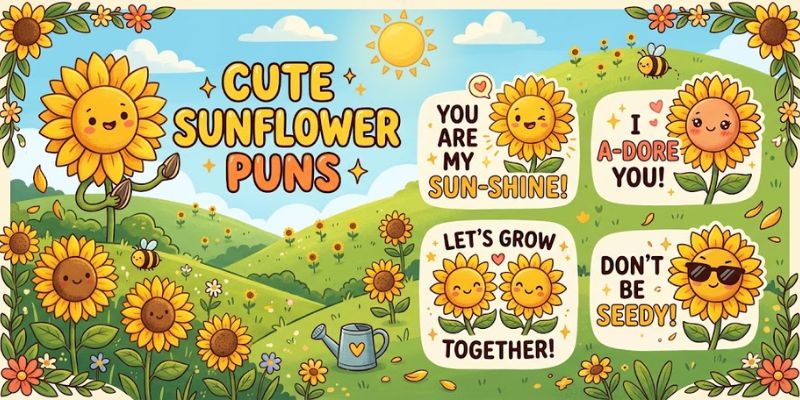 Cute Sunflower Puns