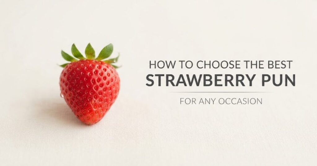 How to Choose the Best Strawberry Pun for Any Occasion
