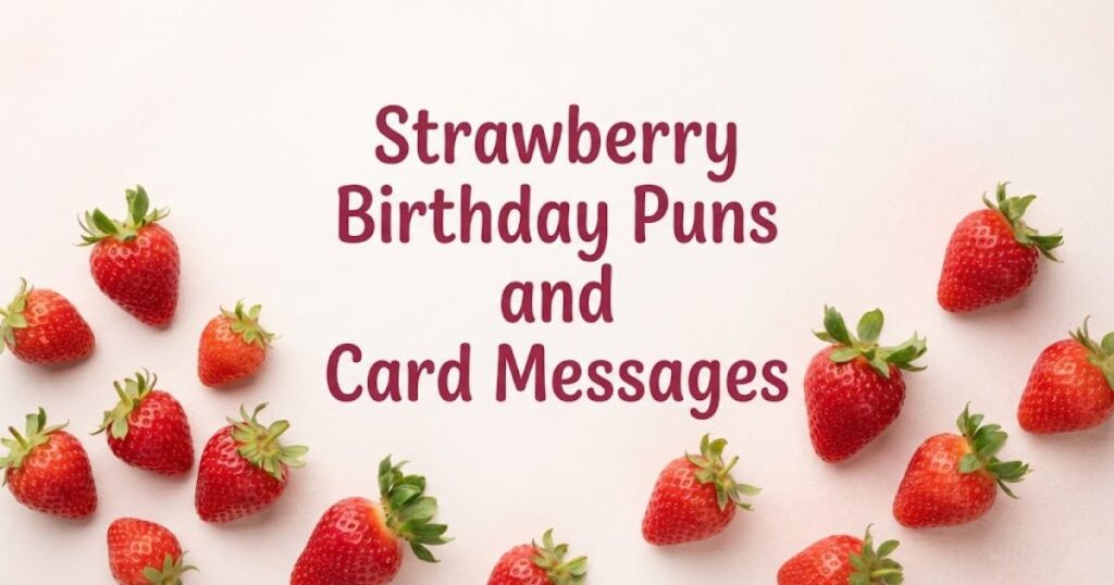 Strawberry Birthday Puns and Card Messages