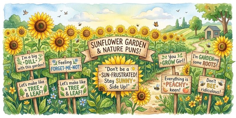 Sunflower Garden & Nature Puns